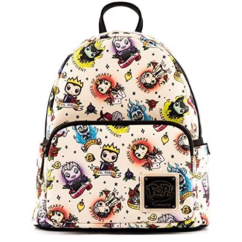 ラウンジフライ アメリカ 日本未発売 WDBK1974 Loungefly POP Disney Villains Tattoo All Over Prin
