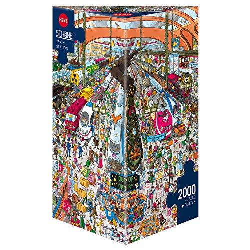 ジグソーパズル 海外製 アメリカ 29730 Heye Train Station Schone Triangular Puzzles (2000-Piece， M