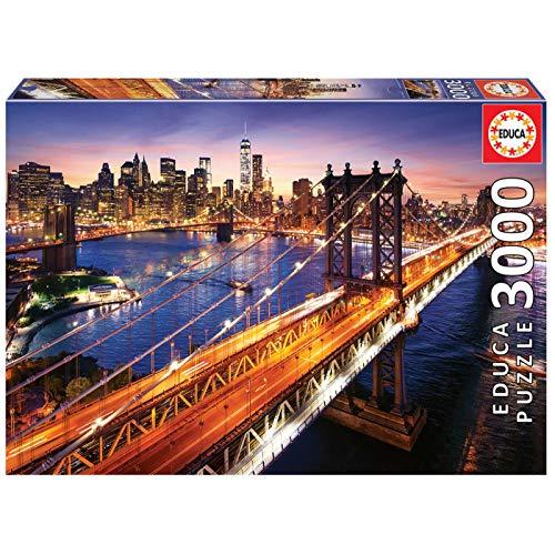 ジグソーパズル 海外製 アメリカ 18508 Educa - Manhattan at Sunset - 3000 Piece Jigsaw Puzzle - Pu
