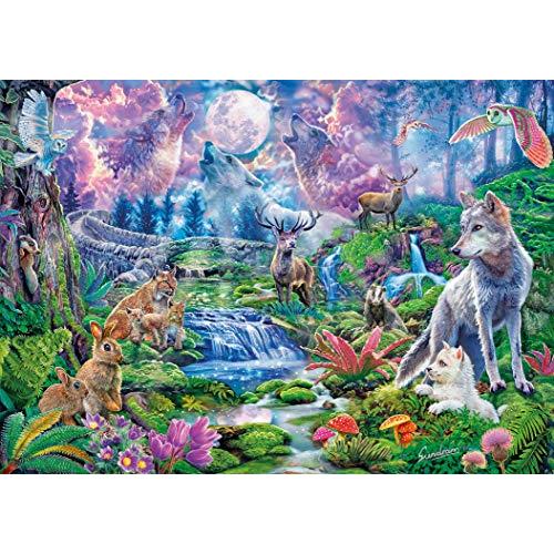 ジグソーパズル 海外製 アメリカ 33549 Clementoni 33549, Forest Animals in Moonlight Collection Pu