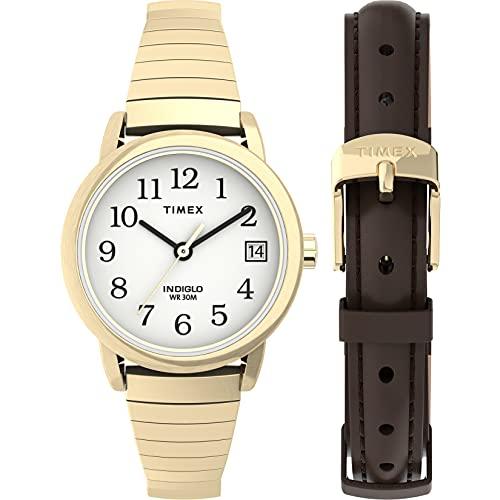 腕時計 タイメックス レディース TWG025300JT Timex Women's Easy Reader 25mm Watch Box Set ? Gold