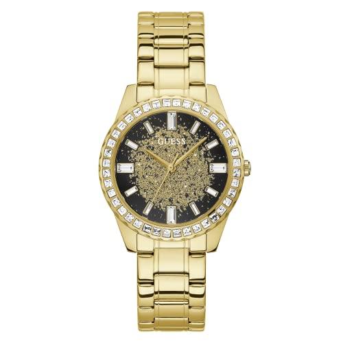 腕時計 ゲス GUESS GW0405L2 GUESS Ladies Sport Glitter & Crystal 38mm Watch ? Black Glitz Dial with Gold