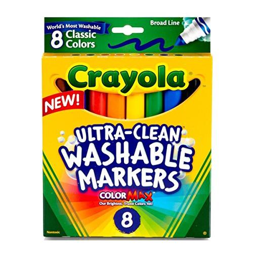 クレヨラ アメリカ 海外輸入 5326 Crayola Broad Line Washable Markers， 8 Markers， Classic Colors Pac