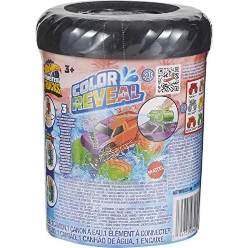 ホットウィール マテル ミニカー HJF39 Hot Wheels Toy Monster Trucks， Color Reveal 1:64 Scale Vehi