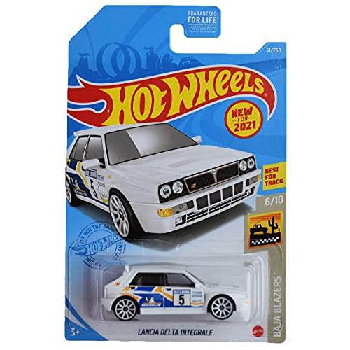 ホットウィール マテル ミニカー L2593 Hot Wheels Lancia Delta Integrale， [White] 51/250 Baja Blaz