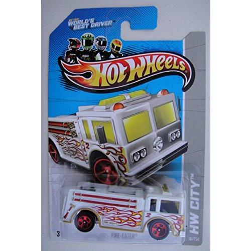 ホットウィール マテル ミニカー L2593 Hot Wheels HW CITY WHITE FIRE EATER 19/250 BE The WORLD'S B ゲーム、おもちゃ-おもちゃ