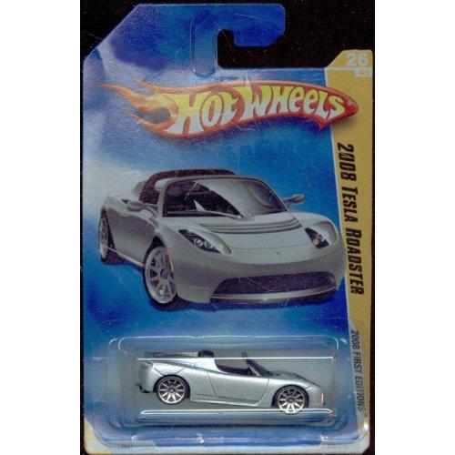 ホットウィール マテル ミニカー Hot Wheels 2008 Tesla Roadster "2008 First Editions" #26 SILVER 1