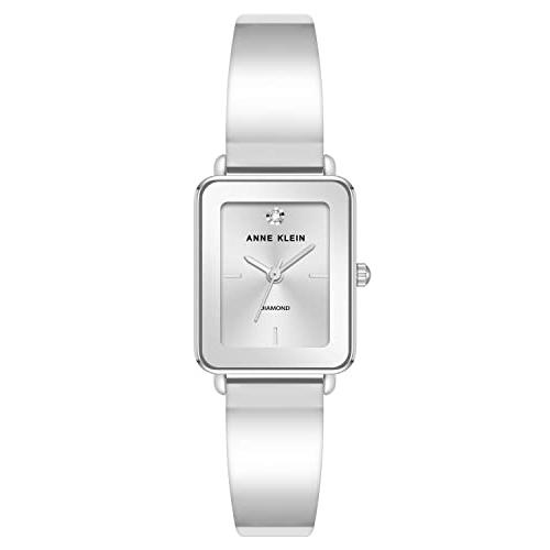 腕時計 アンクライン レディース AK/3987SVSV Anne Klein Women's Genuine Diamond Dial Bangle Watch