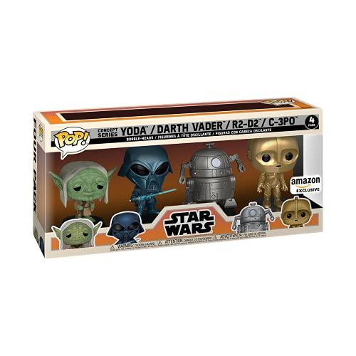 ファンコ FUNKO 図形 58868 Funko POP! Star Wars: Concept Series - Yoda, Darth Vader, R2-D2 and C おもちゃ-ゲーム、おもちゃ