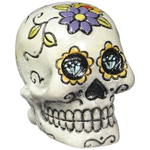 アクアリウム 水槽 置物 RR1911 Penn-Plax RR1911 Sugar Skull Aquarium Ornament, White