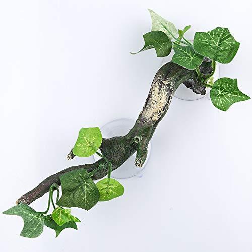 アクアリウム 水槽 置物 AQUA KT Reptile Corner Branch Terrarium Plant Decoration with Suction Cup for