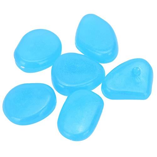 アクアリウム 水槽 置物 01B1830L347SU 100pcs Pebble Stones for Fish Tank Glow in The Dark Stones Colo