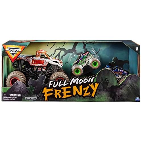 異類異形ジャム 異類異形貨物自動車 ミニカー Monster Jam Full Moon Frenzy Diecast Car 3-P 乗り物、ミニチュア-ゲーム、おもちゃ
