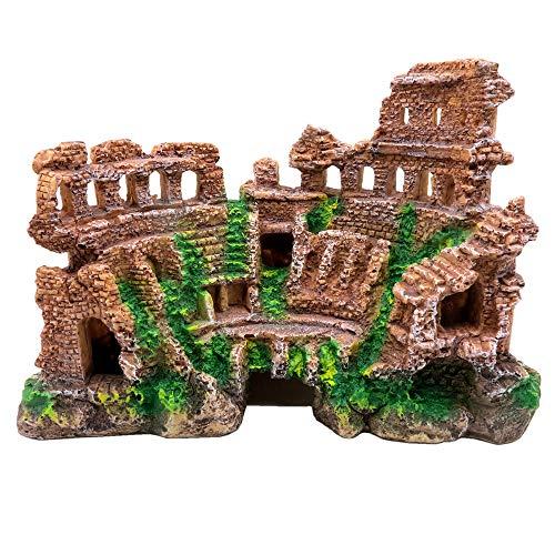 アクアリウム 水槽 置物 M2cbridge Antique Roman Column Ruins European Castle Aquarium Decorations Fis