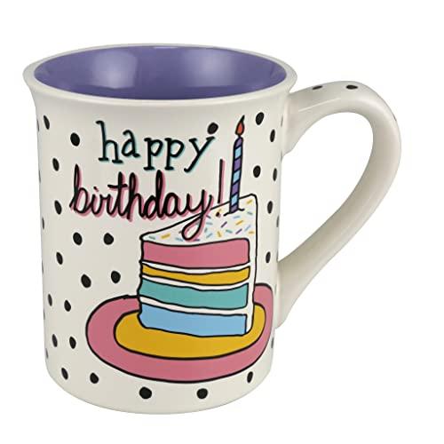 ファッション通販店舗 エネスコ Enesco 置物 インテリア 6011179 Enesco Our Name is Mud Happy Birthday Eat More Cake Coffee