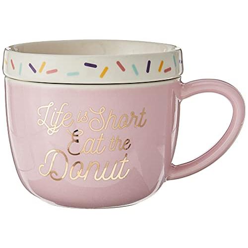 エネスコ Enesco 置物 インテリア 6003670 Enesco 6003670 Our Name is Mud Eat a Donut Mug and Warmer L