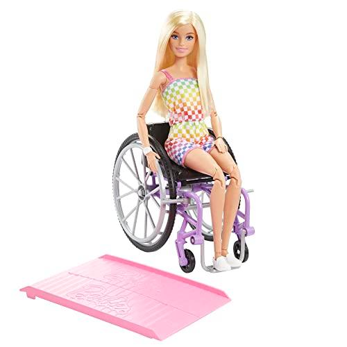 バービー バービー人形 HJT13 Barbie Doll with Wheelchair and Ramp, Kids Toys, Blonde, Barbie Fashioni