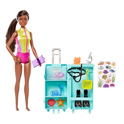 バービー バービー人形 HMH27 Barbie Careers Playset， Mobile Lab Set with Brunette Marine Biologist Fa