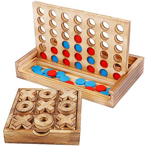 ボードゲーム 英語 アメリカ JZ-DK Glintoper Tic Tac Toe \u0026 4 in a Row Tables Game Set, Classic Board