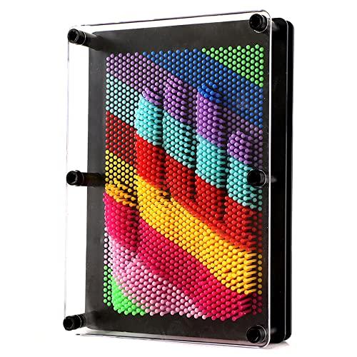 ボードゲーム 英語 アメリカ 5112 Sharkwill 3D Pin Art Sensory Toy Rainbow Needles Fidget Palm Board