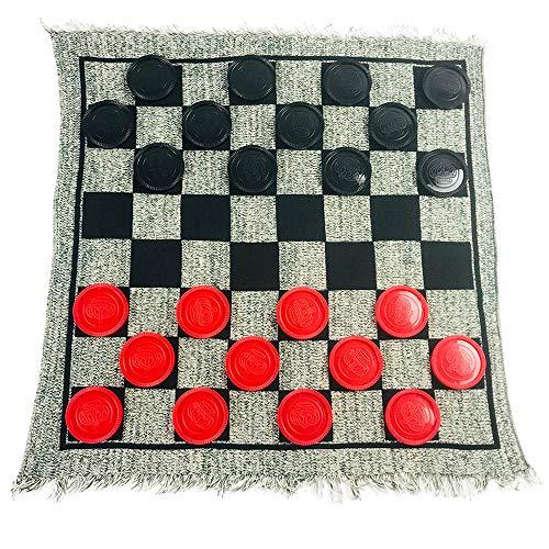 ボードゲーム 英語 アメリカ YH Poker 3 in 1 Giant Checkers Set and Tic Tac Toe Game with Reversible