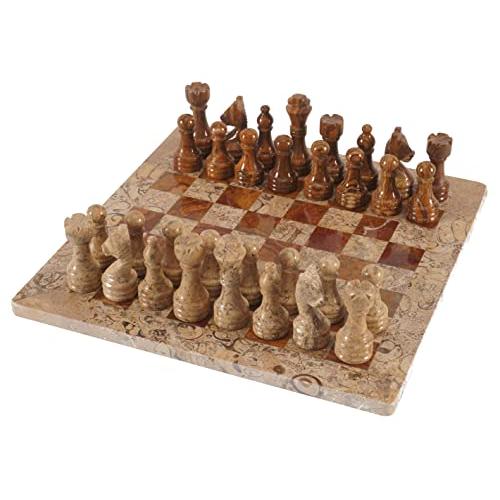 ボードゲーム 英語 アメリカ RAD-00335544 Radicaln Marble Chess Set 12'' Inches Coral and Red Handma