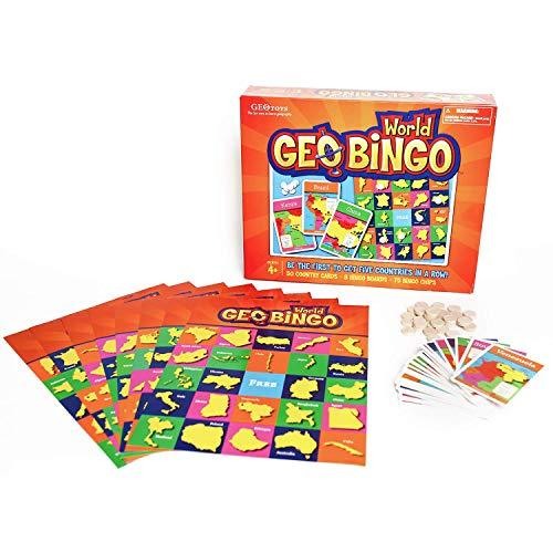 ボードゲーム 英語 アメリカ GEO112 GeoToys GeoBingo, World Bingo for Kids Ages 4 and Up, Geography