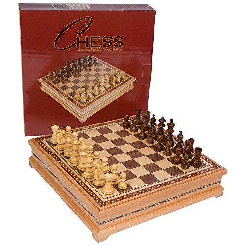 ボードゲーム 英語 アメリカ Helen 0001 Helen Chess Inlaid Wood Board Game Set with Weighted Wooden