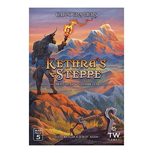 ゲーム盤力くらべ 英語 亜米利加 220816 Cartographers: Map Pack 5, Kethra’s Steppe | Expansion for The ゲーム、おもちゃ-ゲーム
