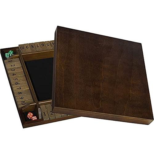 ボードゲーム 英語 アメリカ 49-7414 WE Games Shut The Box Board Game - Classic 4 Player Wooden Tabl