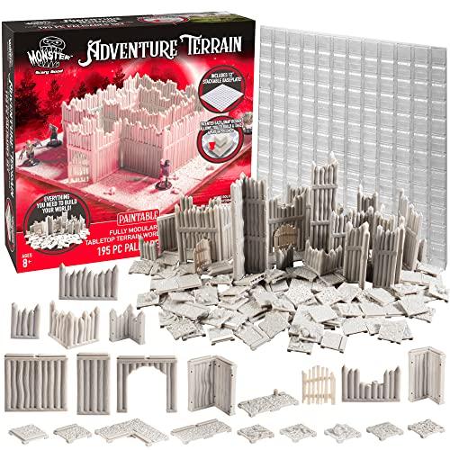 ゲーム盤競り合い 英語 亜米利加 Monster Adventure Terrain 3D Interchangeable Builder System - 195pc PAI