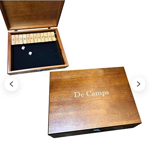 ボードゲーム 英語 アメリカ WE Games Custom Engraved Shut The Box Game Wooden Dice Games, Personali
