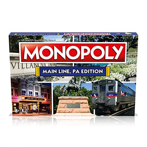 ボードゲーム 英語 アメリカ WM03160-EN2-6 Monopoly The Main Line Board Game, Advance to Bryn Mawr F｜maniacs-shop