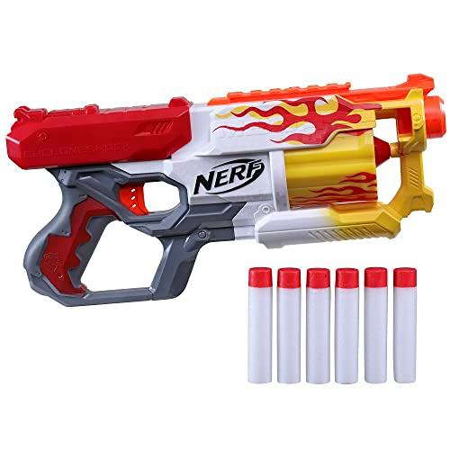 ナーフ アメリカ 直輸入 F6324F06 NERF Mega CycloneShock Toy Blaster, Hotrod Color Style, 6-Dart Drum,