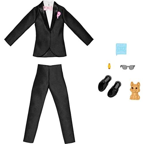 バービー バービー人形 HJT38 Barbie Ken Fashion Pack， Bridal Set with Groom Outfit for Ken Doll， Incl