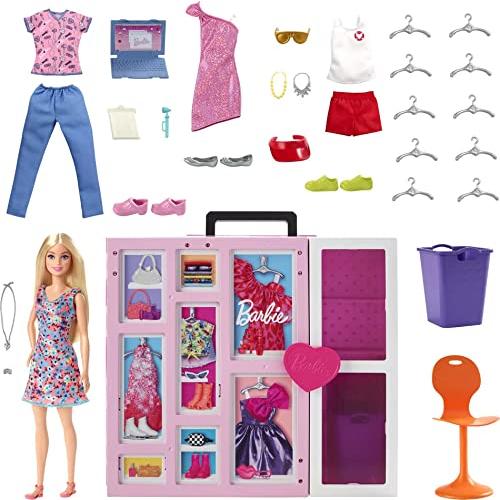 バービー バービー人形 HGX57 Barbie Doll and Dream Closet Set with Clothes and Accessories， 30+ Piece