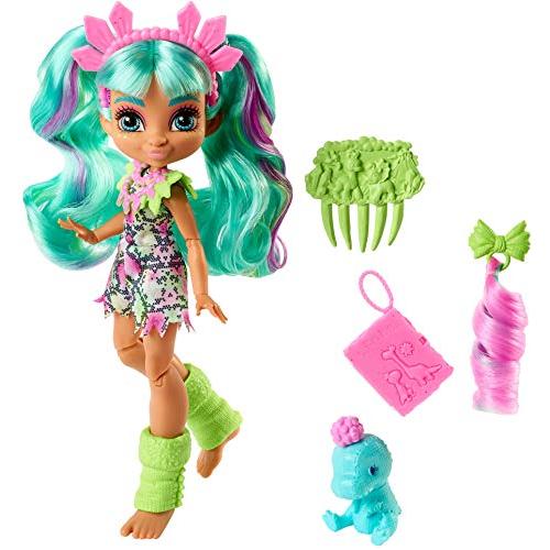 バービー バービー人形 GWT47 Mattel Cave Club Rockelle Doll (8 10-inch， Teal Hair) Poseable Prehistor