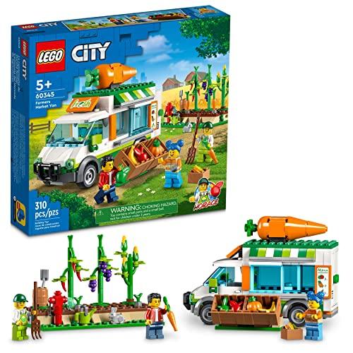 品質は割引しない レゴ 6379666 LEGO City Farmers Market Van 60345 Building Toy Set for Kids， Boys， and Girls Ages 5+ Mobile Fa
