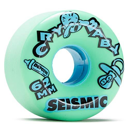ウィール タイヤ スケボー Seismic Crybaby Mint 80a Longboard Wheels - Mint - 62mm-1