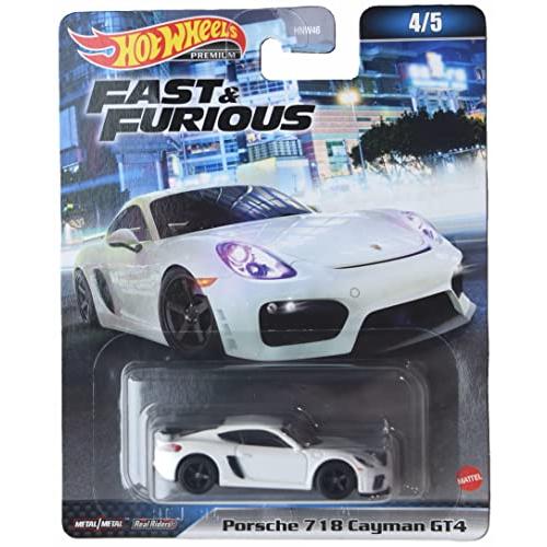 ホットウィール マテル ミニカー HNW46 Hot Wheels Porsche 718 Cayman GT4, Fast & Furious 4/5 [Whit