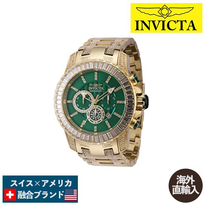 腕時計 インヴィクタ インビクタ 44175 Invicta Mens 44175 Pro Diver Quartz Chronograph Green Dial