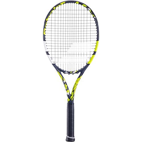 テニス ラケット 輸入 200441 Babolat Boost Aero Yellow Tennis Racquet (4 1/8\" Grip) Strung with White