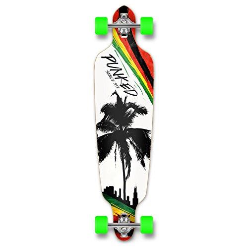 ロング滑るゲーム盤 スケボー 外国で模範例 GCDT060 Punked Palm City Rasta Longboard Complete スケートボード-ストリート系スポーツ