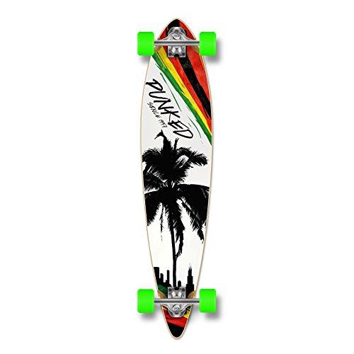 ロング滑るゲーム盤 スケボー 外国で模範例 GCPT060 Punked Palm City Rasta Longboard Complete スポーツ-ストリート系スポーツ-スケートボード