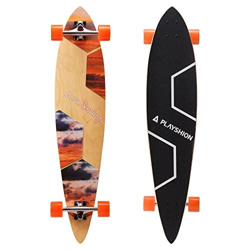 ロングスケートボード スケボー 海外モデル 20210226 Playshion 42 Inch Pintail Longboard Skate