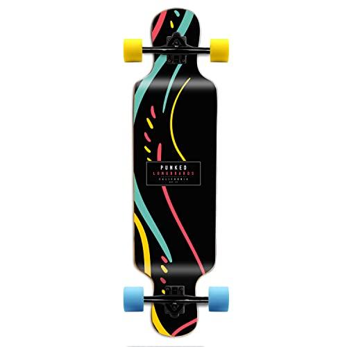 ロング滑るゲーム盤 スケボー 外国で模範例 GCFS103 Yocaher Punked Bamboo Longboard Skateboard スポーツ-デッキ、パーツ-スケートボード