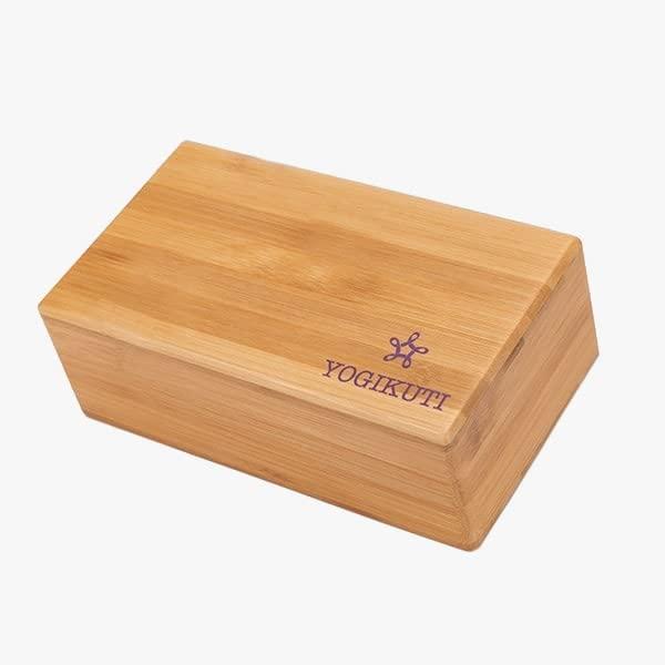 ヨガブロック フィットネス BB-1 Yogikuti Bamboo Yoga Block-Premium Wooden Support Block for Iyengar