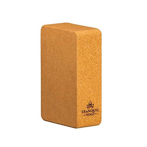 ヨガブロック フィットネス Tranquil Yogi Illume Cork Yoga Block - Natural Cork - Non-Slip Yoga Bric