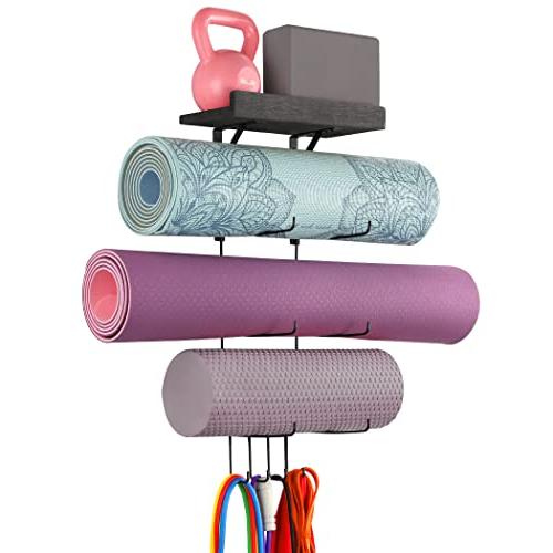 ヨガブロック フィットネス VINAEMO Yoga Mat Holder Accessories Wall Mount Organizer Storage Decor F