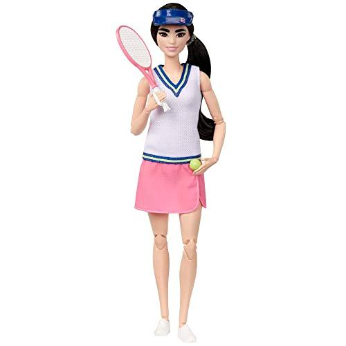 バービー バービー人形 HKT73 Barbie Doll & Accessories， Career Tennis Player Doll with Racket and Bal